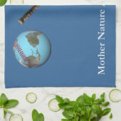 母自然常にこうもり最後 キッチンタオル (折り畳み)