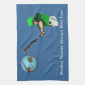 母自然常にこうもり最後 キッチンタオル (縦)