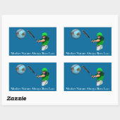 母自然常にこうもり最後 長方形シール (シート)