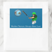 母自然常にこうもり最後 長方形シール (バッグ)