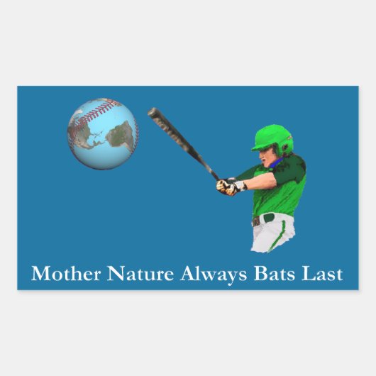 母自然常にこうもり最後 長方形シール (正面)