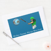 母自然常にこうもり最後 長方形シール (封筒)