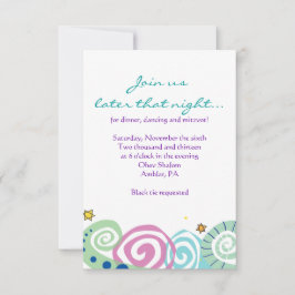 母自然旋回こうもりバー（ユダヤ教の）バル・ミツバーパーティーカード 招待状