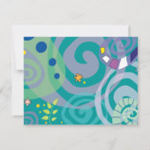 母自然旋回こうもりバー(ユダヤ教の)バル・ミツバー返信カード 出欠カード (裏面)