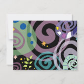 母自然旋回こうもりバー(ユダヤ教の)バル・ミツバー返信カード 出欠カード (裏面)