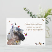 母自然赤ちゃんシャワー招待：招待状 招待状 (スタンド正面)