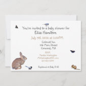 母自然赤ちゃんシャワー招待：招待状 招待状 (裏面)