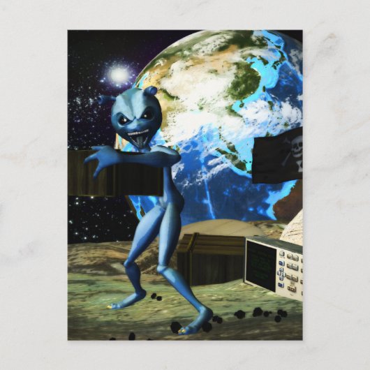 母船エイリアン海賊 ポストカード (正面)