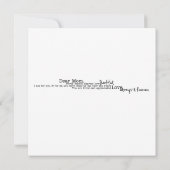 母花の写真撮影の平らなカード カード (裏面)