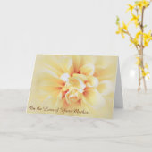 母花柄の悔やみや弔慰の損失 カード (黄色い花)