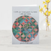 母芸術的の日札 カード (黄色い花)