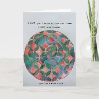母芸術的の日札 カード