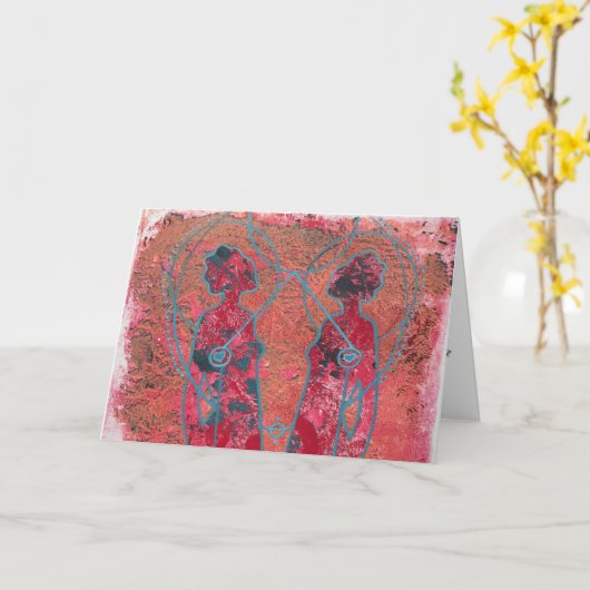 母芸術的の日札 カード (黄色い花)