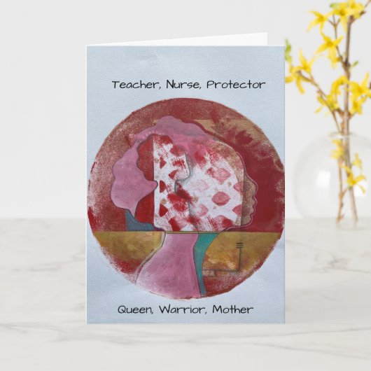 母芸術的の日札 カード (黄色い花)