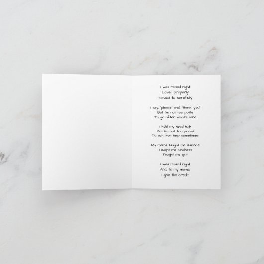 母芸術的の日札 カード (内部)