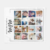 母親からカスタムの贈り物16フォトコラージュの母親の日 フリースブランケット (正面(横))