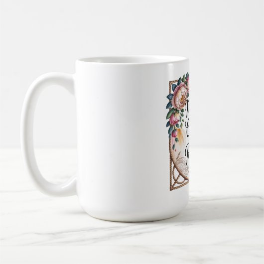 母親が勇気と強さを教える コーヒーマグカップ (左)