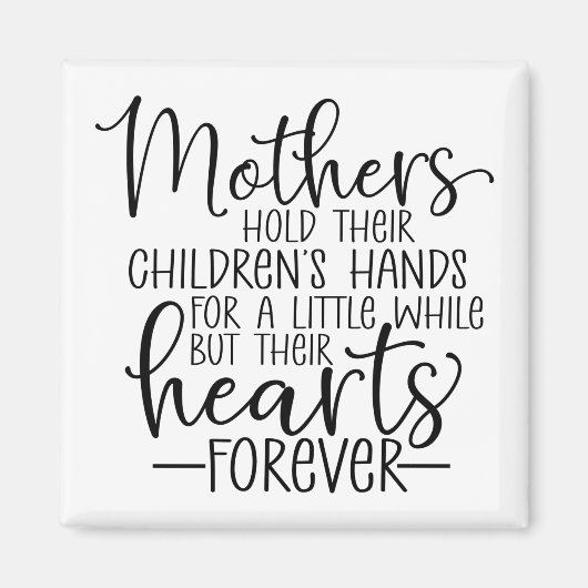 母親が子どもの手を少し握る マグネット (正面)