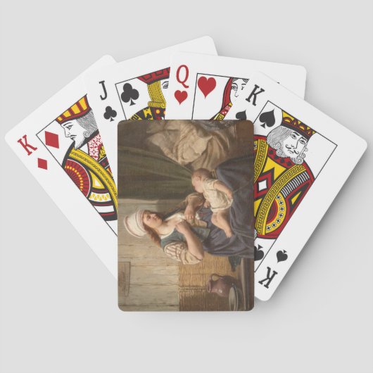 母親が子供を抱き締める（Rudolf Jordan著） トランプ (裏面)