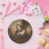 母親が子供を抱き締める(Rudolf Jordan著) ペーパープレート (パーティー)