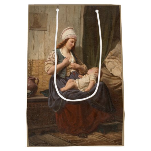 母親が子供を抱き締める(Rudolf Jordan著) ミディアムペーパーバッグ (裏面)