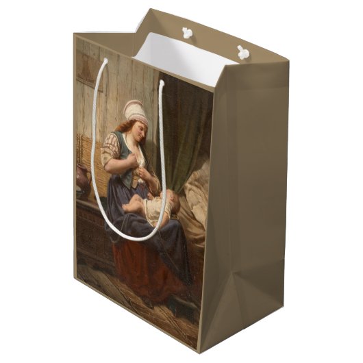 母親が子供を抱き締める(Rudolf Jordan著) ミディアムペーパーバッグ (裏面アングル)