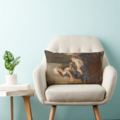 母親が子供を抱き締める(Rudolf Jordan著) ランバークッション (椅子)