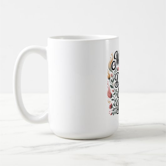 母親が無限の信念で夢を育む コーヒーマグカップ (左)