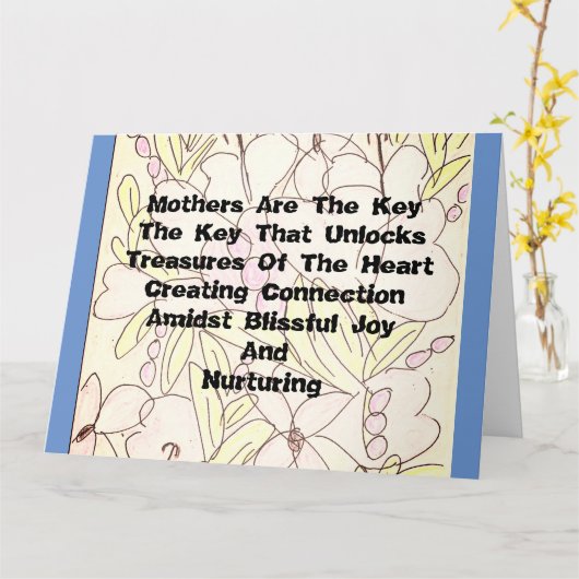 母親が鍵 カード (黄色い花)