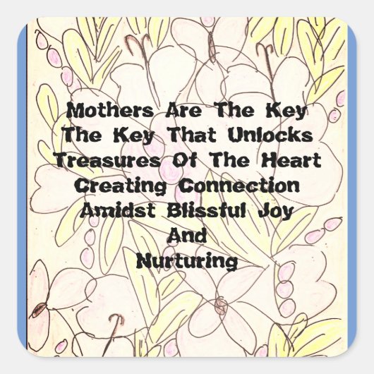 母親が鍵 スクエアシール (正面)