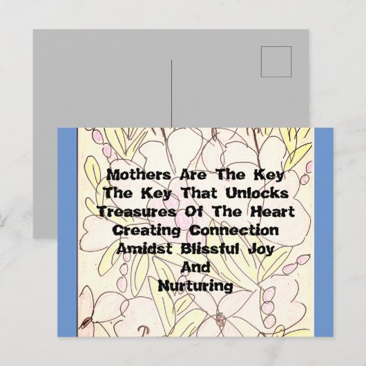 母親が鍵   ポストカード (正面/裏面)