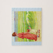 母親とベビーのビーチ ジグソーパズル (縦)