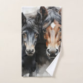 母親と一緒に群がる バスタオルセット (ハンドタオル)