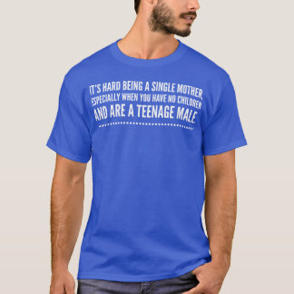母親になる懸命独身のだおもしろい Tシャツ
