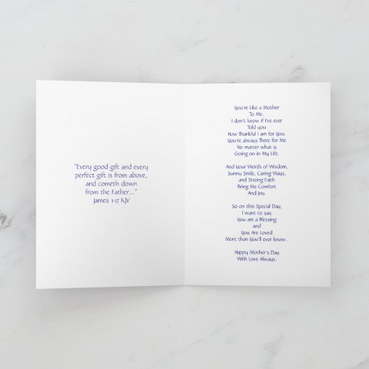 母親のような人 カード (内部)