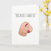 母親のデイカードおもしろい「そう言ったから カード (黄色い花)