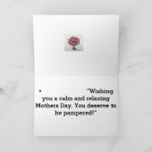 母親のデイカード サンキューカード (内部)