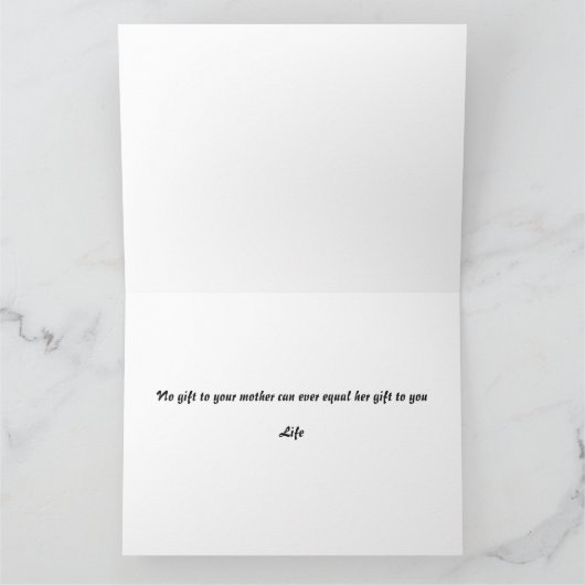 母親のバラ カード (内部)