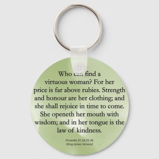 母親の価値は測れない（箴言31） キーホルダー (正面)