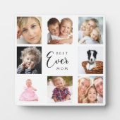 母親の写真付き写真黒 フォトプラーク (正面)