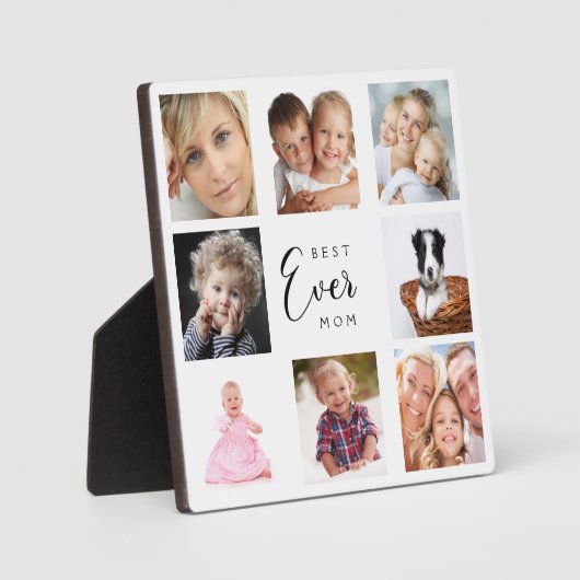 母親の写真付き写真黒 フォトプラーク (正面)