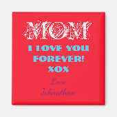 母親の冷蔵庫用マグネットパーソナライズされた贈り物 マグネット (正面)