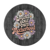 母親の日おもしろい母に気を付け カッティングボード (正面)