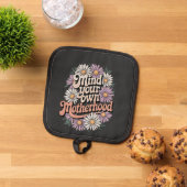 母親の日おもしろい母に気を付け 鍋敷き (トップダウン)