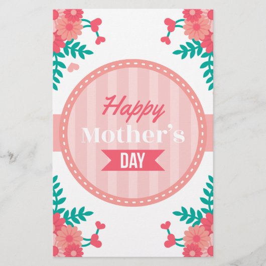 母親の日のフローラ 便箋 (正面)