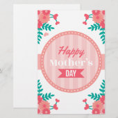 母親の日のフローラ 便箋 (正面/裏面)