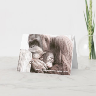 母親の腕と母の日のカード カード