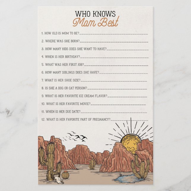 母親の赤ちゃんシャワーを知っているワイルドウェスト最高のロデオ (正面)