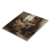 母親らしい愛情(キャンバスの油) タイル (側面)