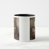 母親らしい愛情(キャンバスの油) マグカップ (中央)